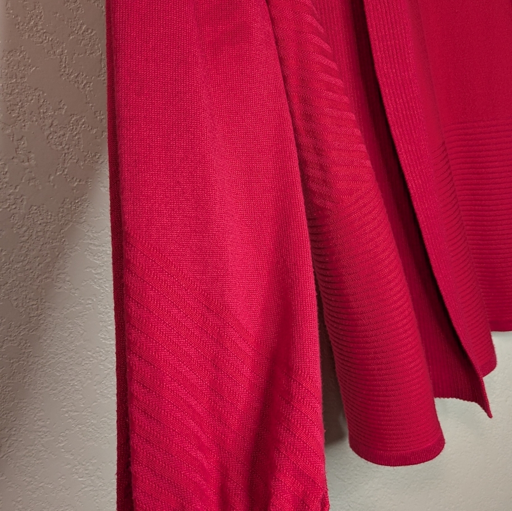 Liz Claiborne Vibrant Red Open Cardigan - Picture 5 of 7